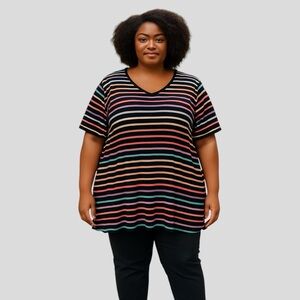 Torrid Women’s T-Shirt Rainbow Size 3X